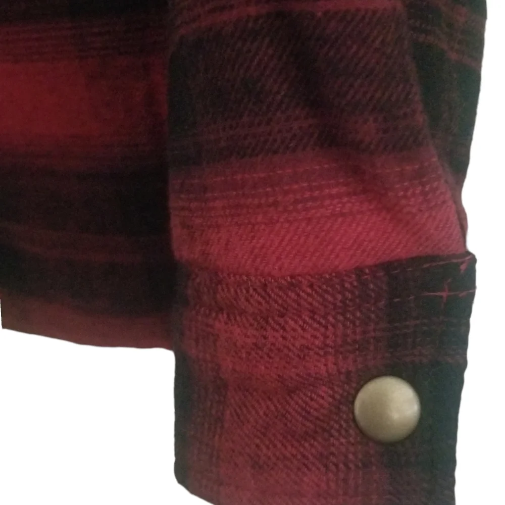 NWT Old Navy Boy's Plaid Flannel Sherpa Lined Jacket Red Buffalo Plaid X…